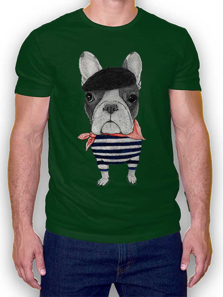 French Bulldog T-Shirt dunkelgruen L