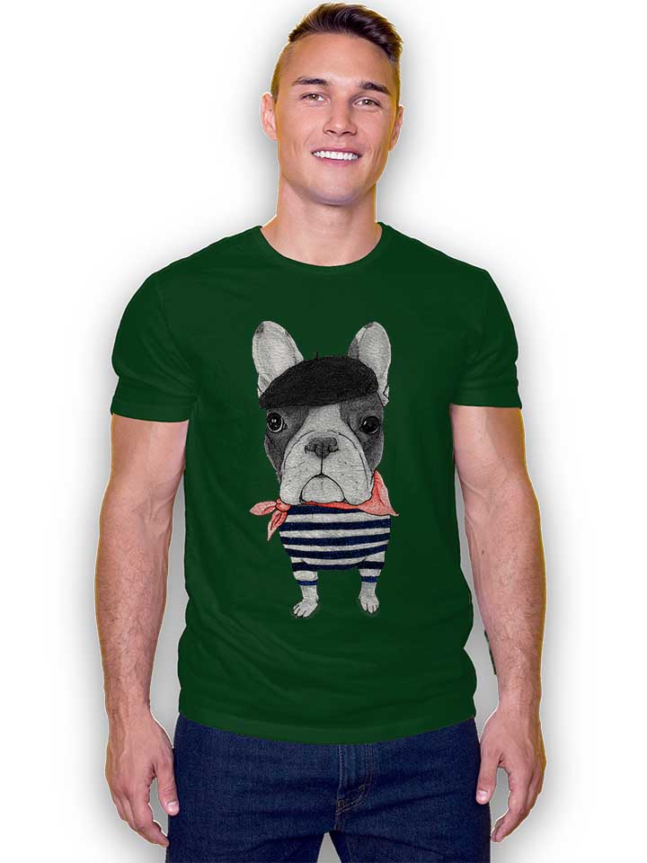 french-bulldog-t-shirt dunkelgruen 2