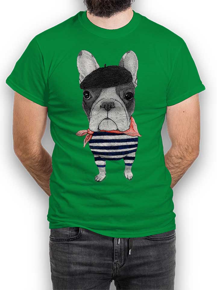 French Bulldog T-Shirt verde L