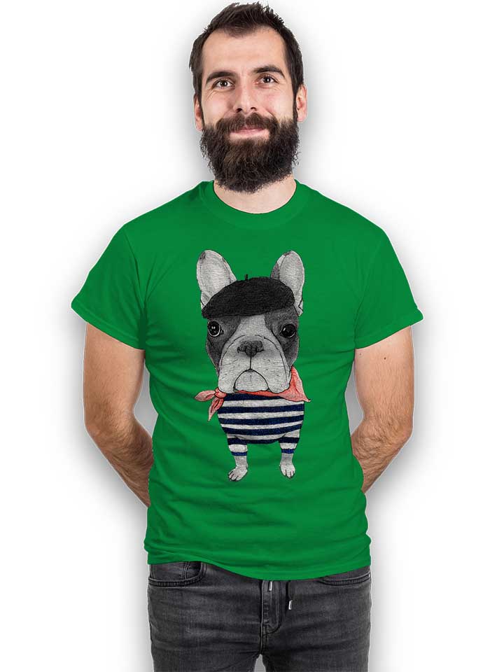 french-bulldog-t-shirt gruen 2