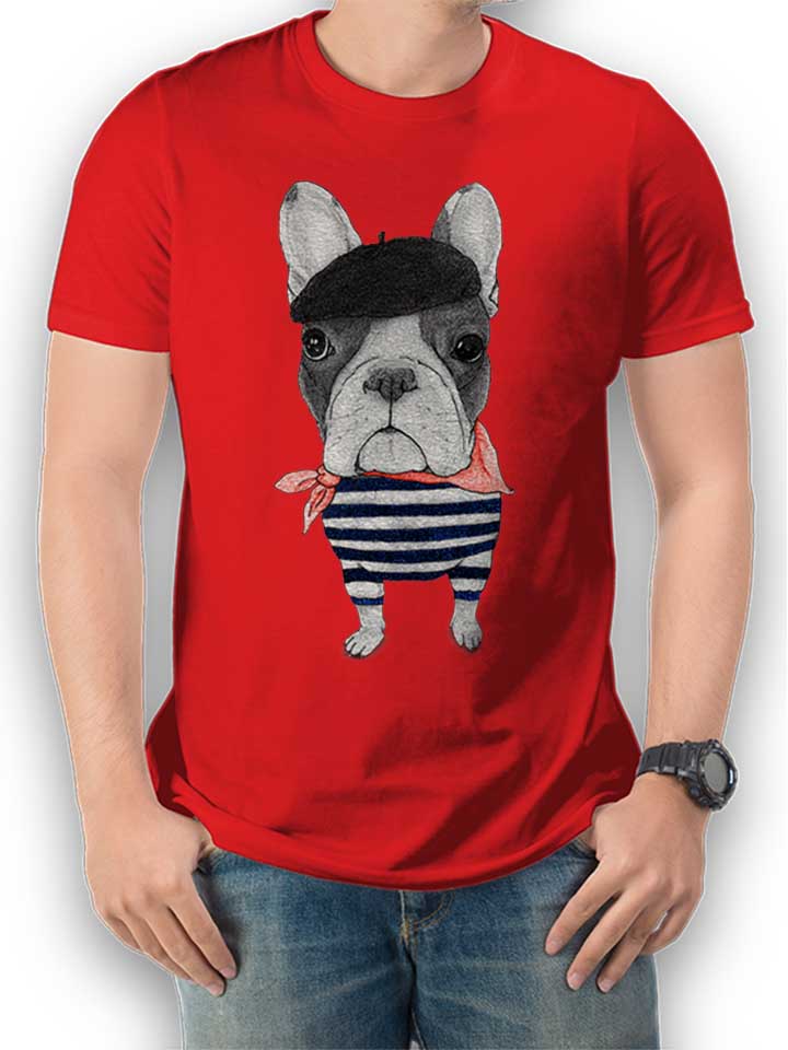 French Bulldog T-Shirt rosso L