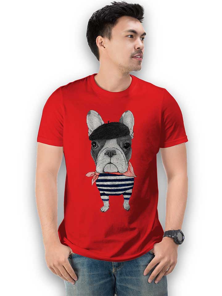 french-bulldog-t-shirt rot 2