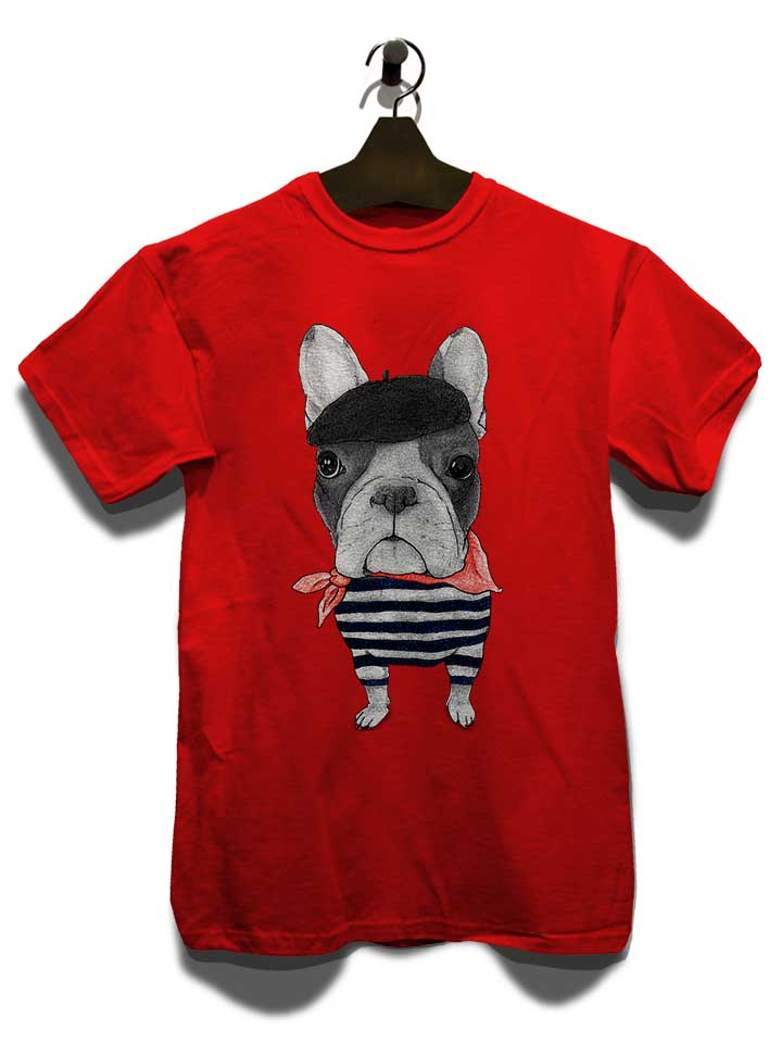 french-bulldog-t-shirt rot 3