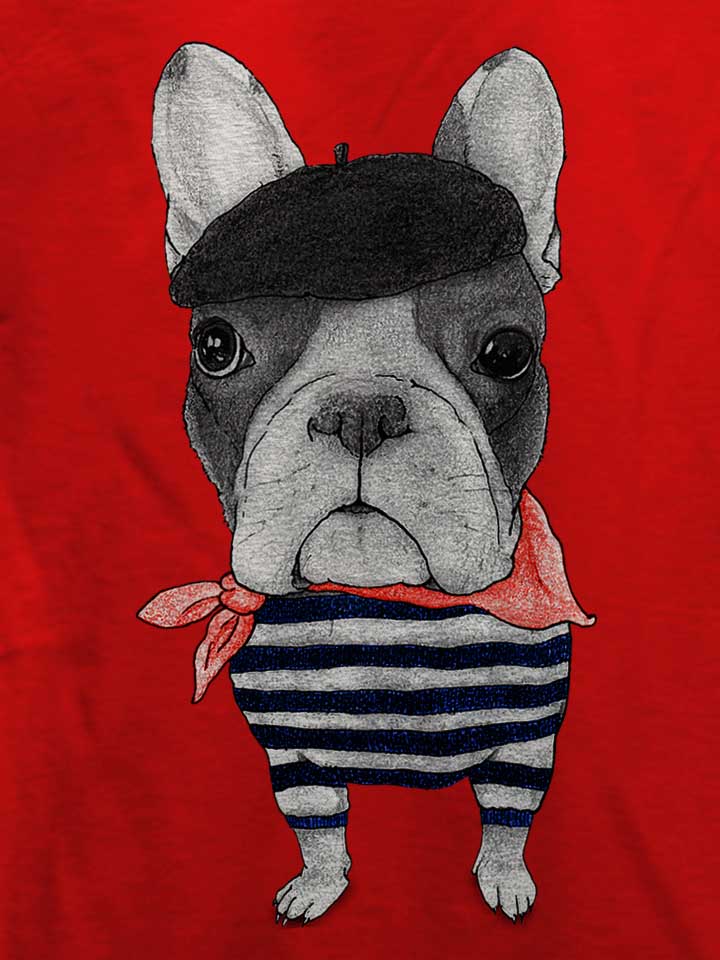 french-bulldog-t-shirt rot 4