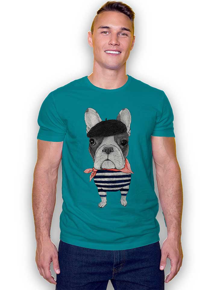 french-bulldog-t-shirt tuerkis 2