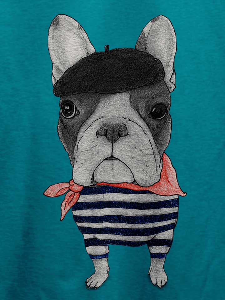 french-bulldog-t-shirt tuerkis 4