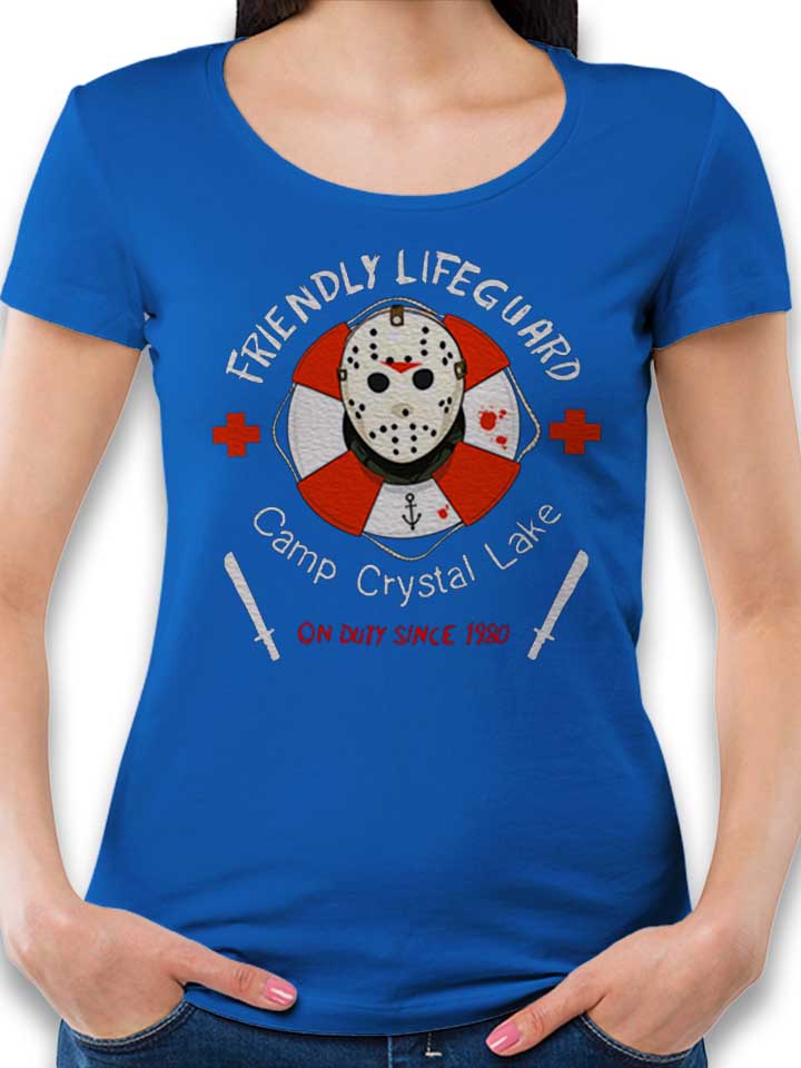 Friday 13 Friendly Lifeguard Damen T-Shirt royal L