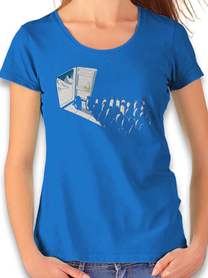 Fridge Penguins T-Shirt Donna blu-royal L