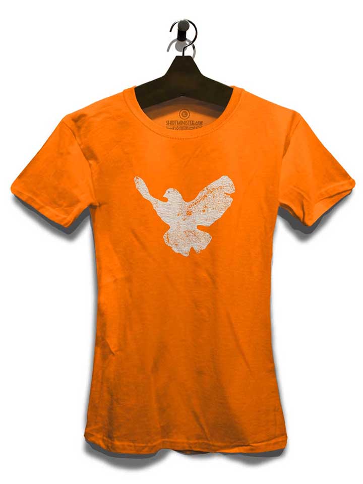 friedenstaube-vintage-damen-t-shirt orange 3