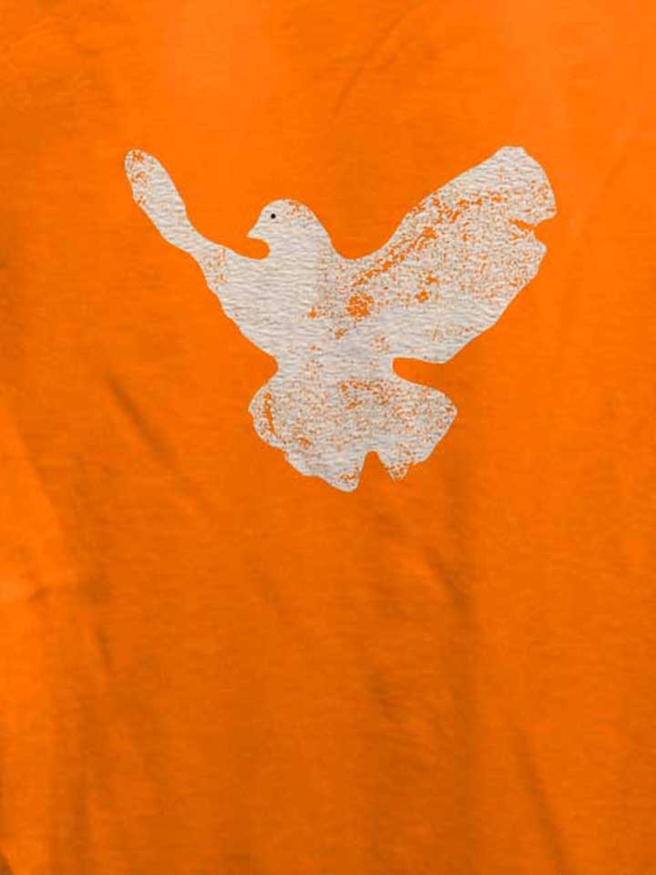 friedenstaube-vintage-damen-t-shirt orange 4