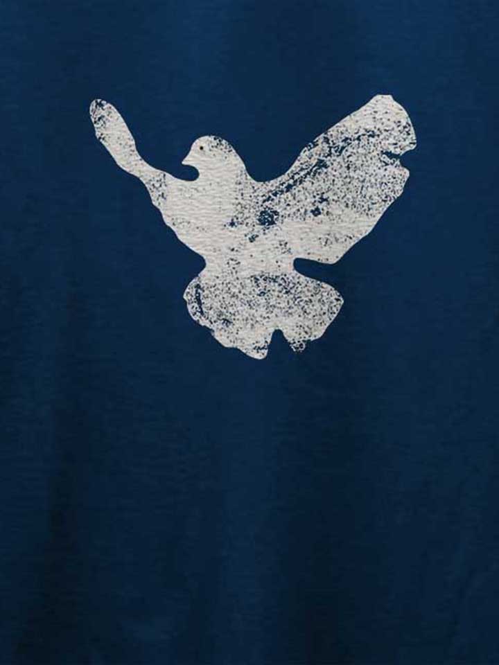 friedenstaube-vintage-t-shirt dunkelblau 4