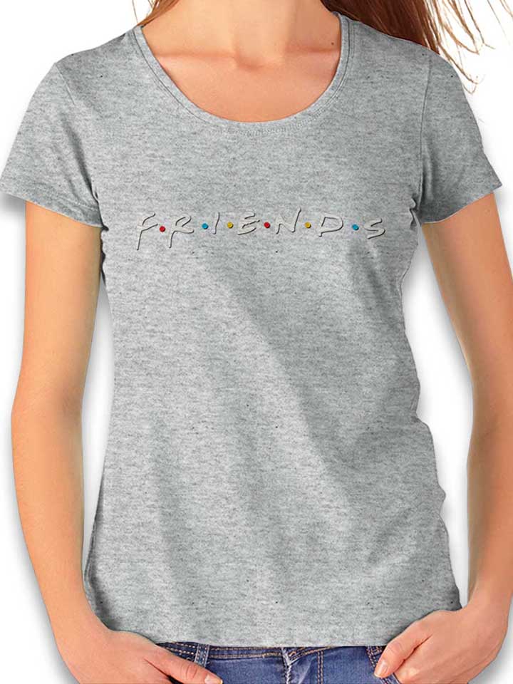 friends-logo-damen-t-shirt grau-meliert 1