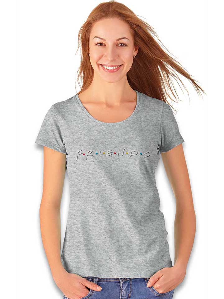 friends-logo-damen-t-shirt grau-meliert 2