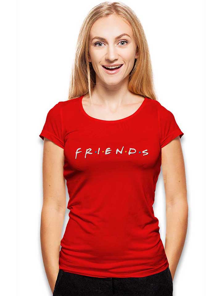 friends-logo-damen-t-shirt rot 2