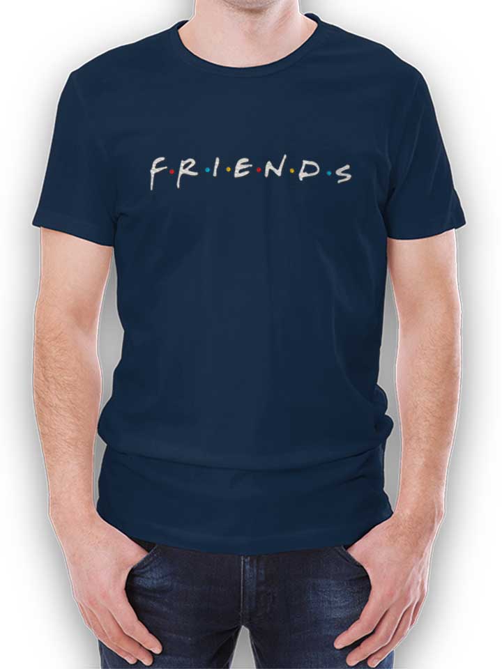 Friends Logo T-Shirt dunkelblau L