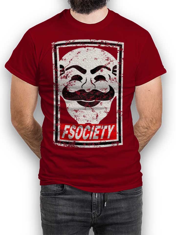 fsociety-t-shirt bordeaux 1