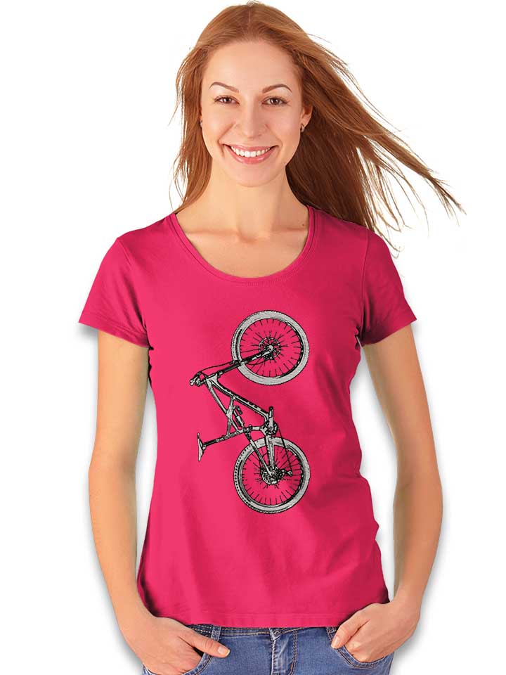 full-suspension-mountain-bike-damen-t-shirt fuchsia 2