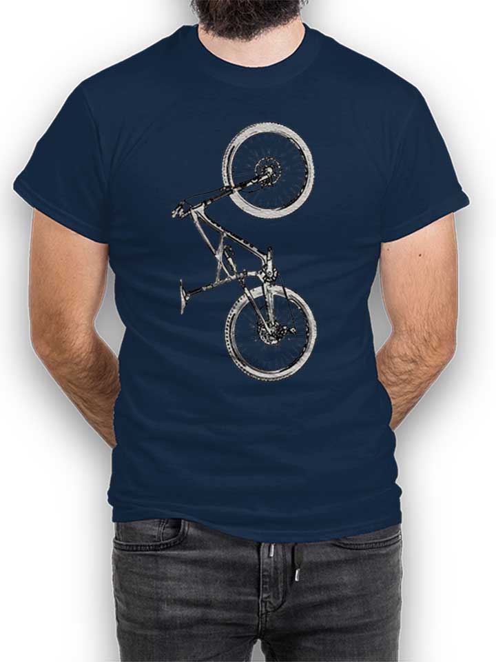 Full Suspension Mountain Bike T-Shirt dunkelblau L