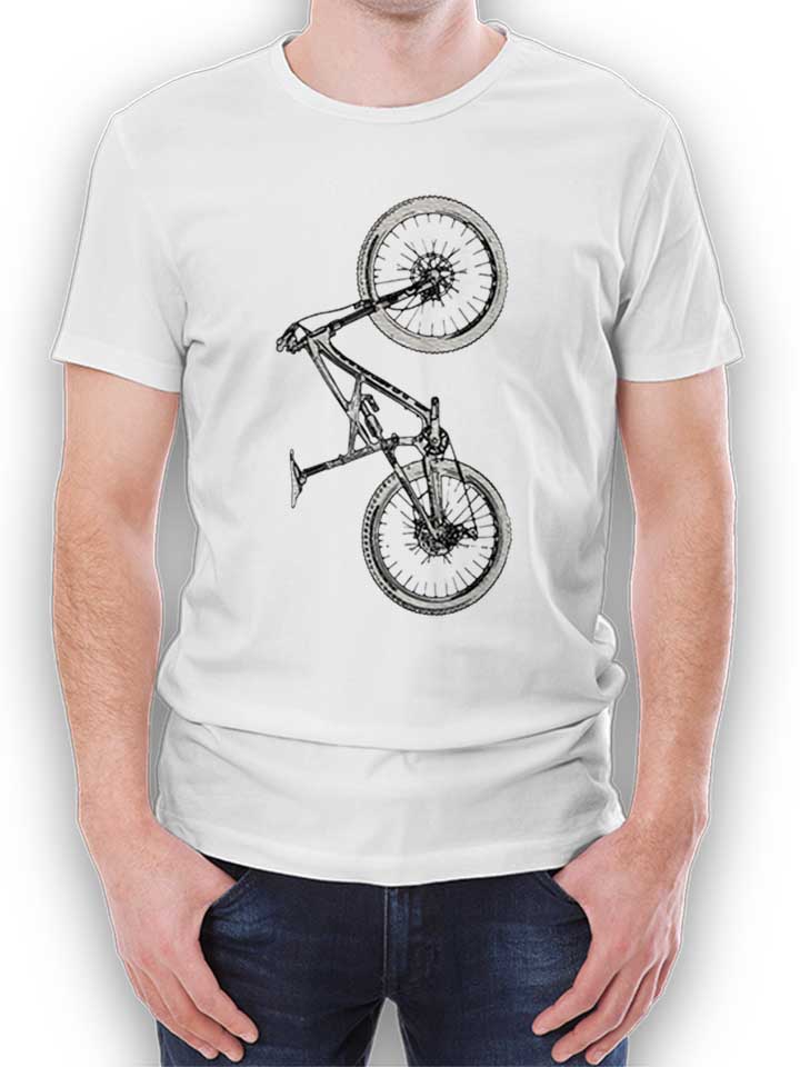 Full Suspension Mountain Bike T-Shirt weiss L