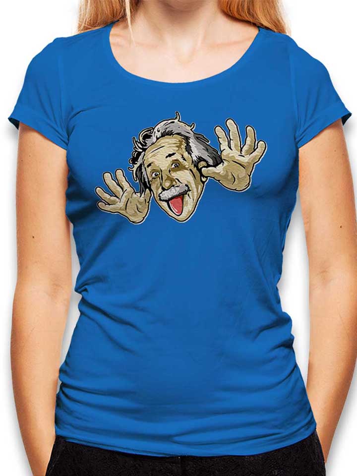 Funny Albert Einstein T-Shirt Femme bleu-roi L