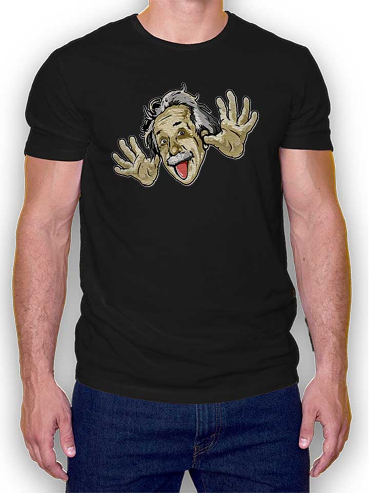 Funny Albert Einstein T-Shirt schwarz L