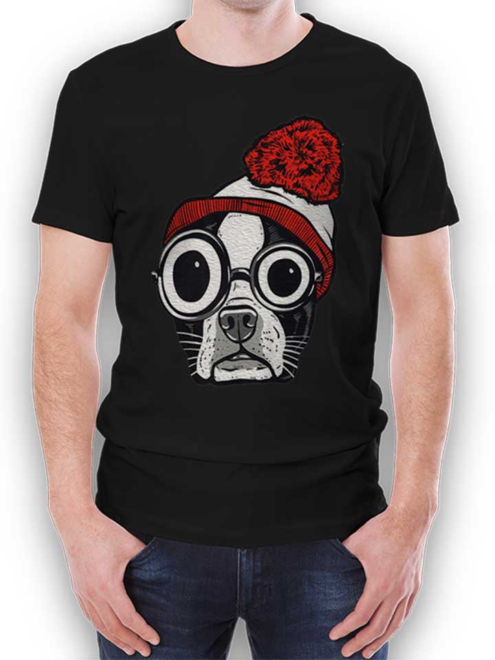 Funny Boston Terrier T-Shirt nero L