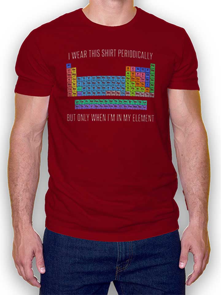 Funny Chemistry Camiseta burdeos L