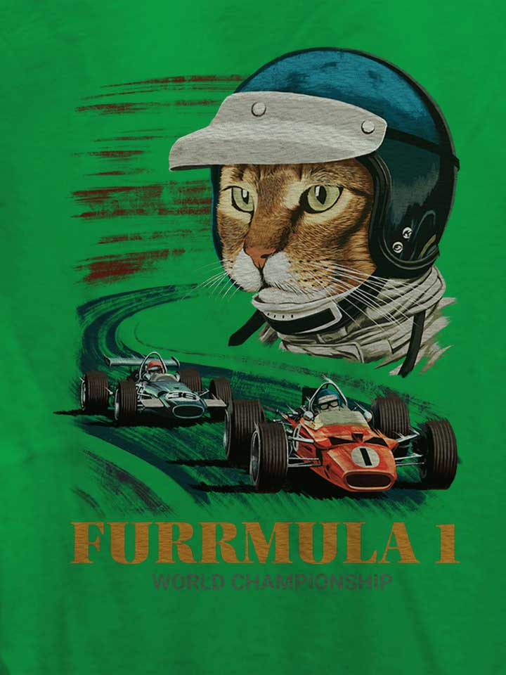 furrmula-1-cat-damen-t-shirt gruen 4