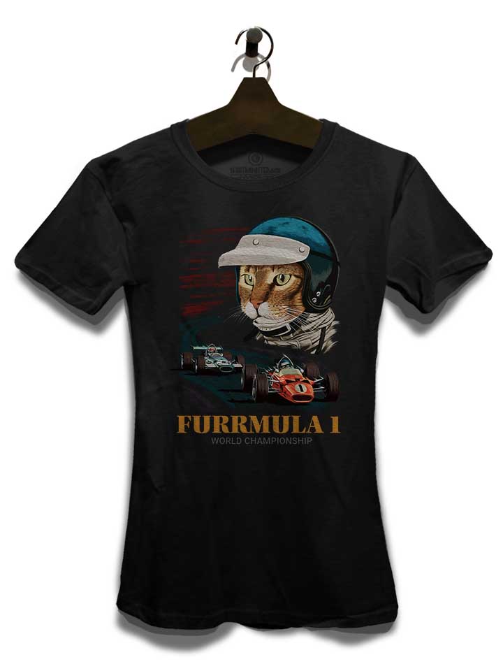 furrmula-1-cat-damen-t-shirt schwarz 3