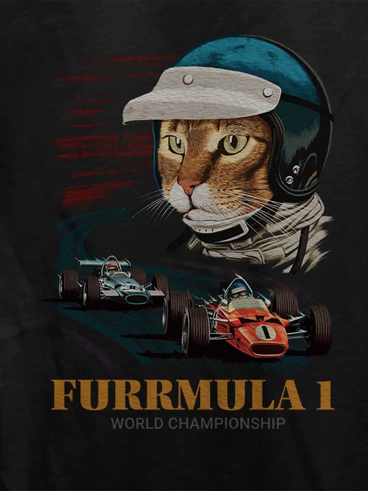 furrmula-1-cat-damen-t-shirt schwarz 4