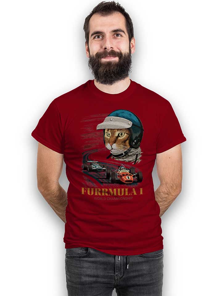 furrmula-1-cat-t-shirt bordeaux 2