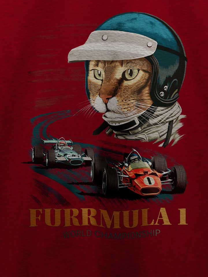 furrmula-1-cat-t-shirt bordeaux 4