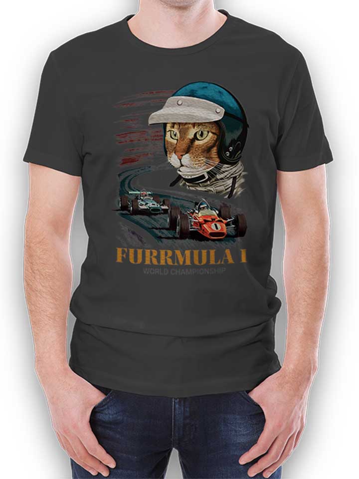 Furrmula 1 Cat T-Shirt dunkelgrau L