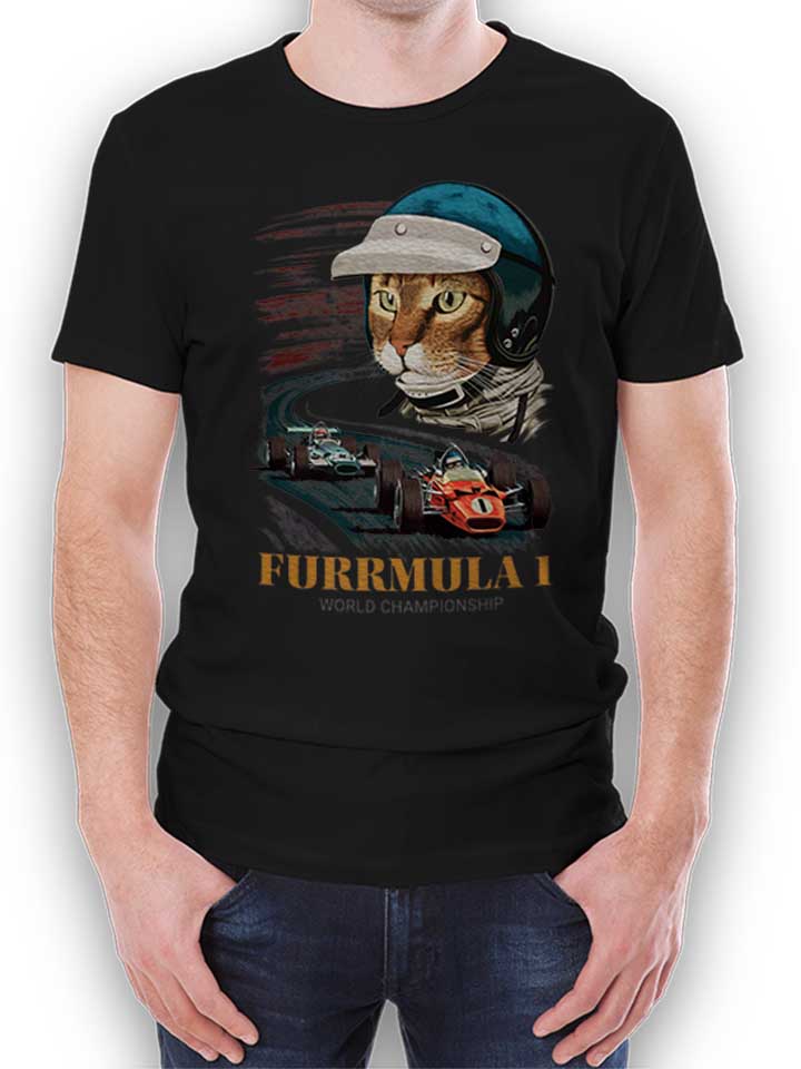furrmula-1-cat-t-shirt schwarz 1