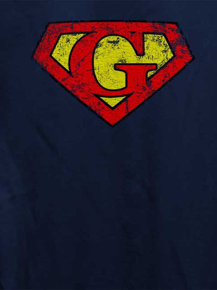 g-buchstabe-logo-vintage-damen-t-shirt dunkelblau 4