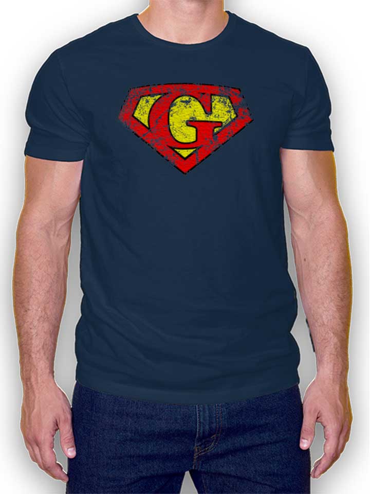 g-buchstabe-logo-vintage-t-shirt dunkelblau 1