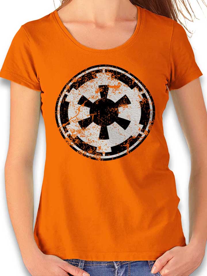 galactic-empire-emblem-vintage-damen-t-shirt orange 1