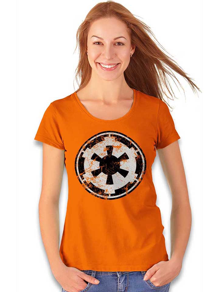galactic-empire-emblem-vintage-damen-t-shirt orange 2