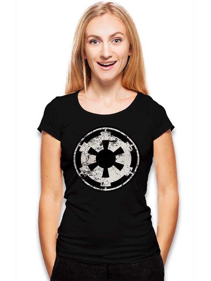 galactic-empire-emblem-vintage-damen-t-shirt schwarz 2