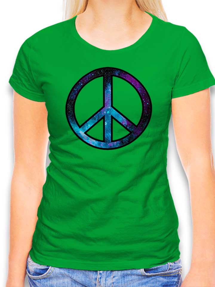 Galactic Peace Damen T-Shirt gruen L