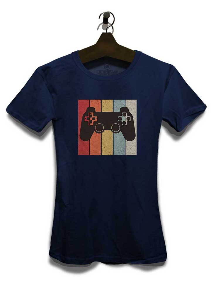 game-controller-damen-t-shirt dunkelblau 3