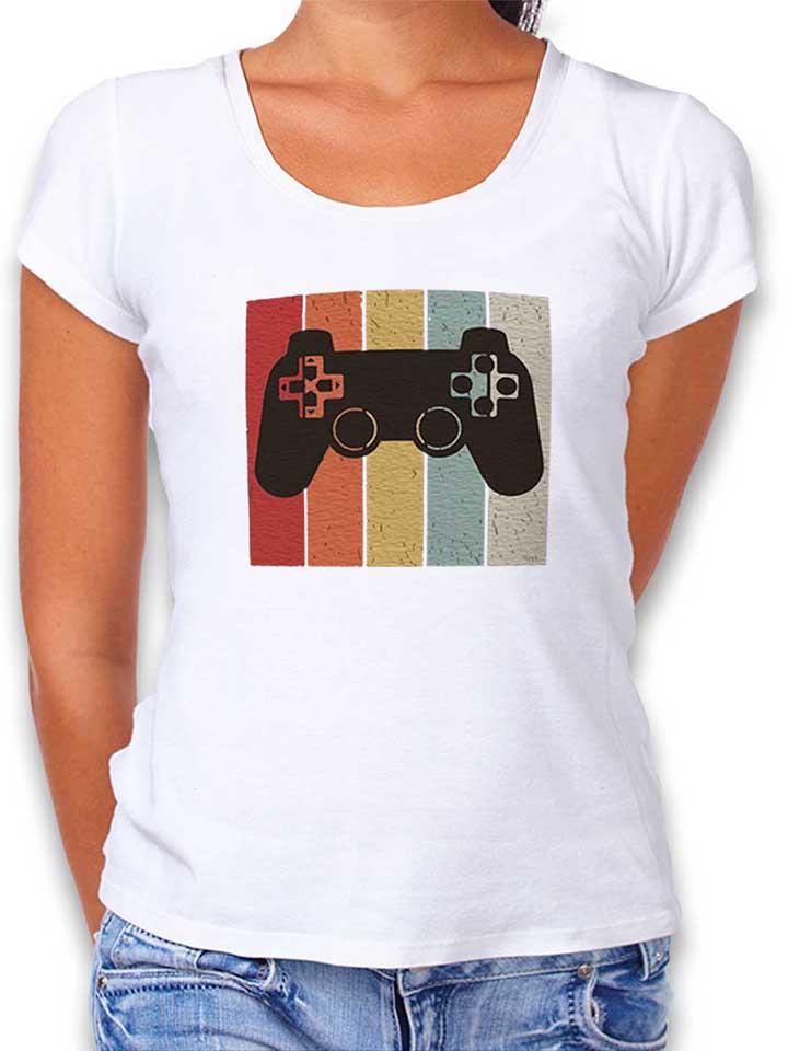 game-controller-damen-t-shirt weiss 1