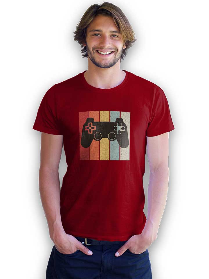 game-controller-t-shirt bordeaux 2