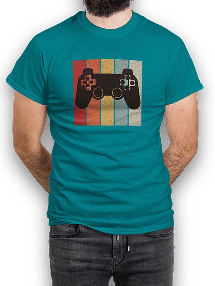 game-controller-t-shirt tuerkis 1