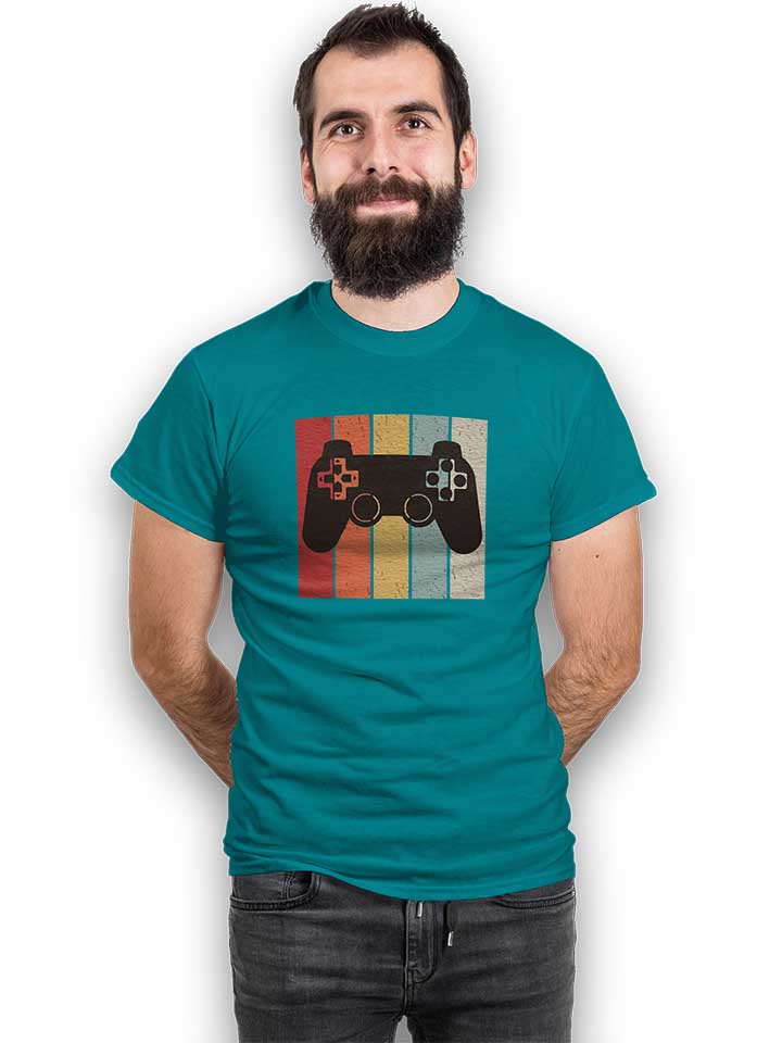 game-controller-t-shirt tuerkis 2