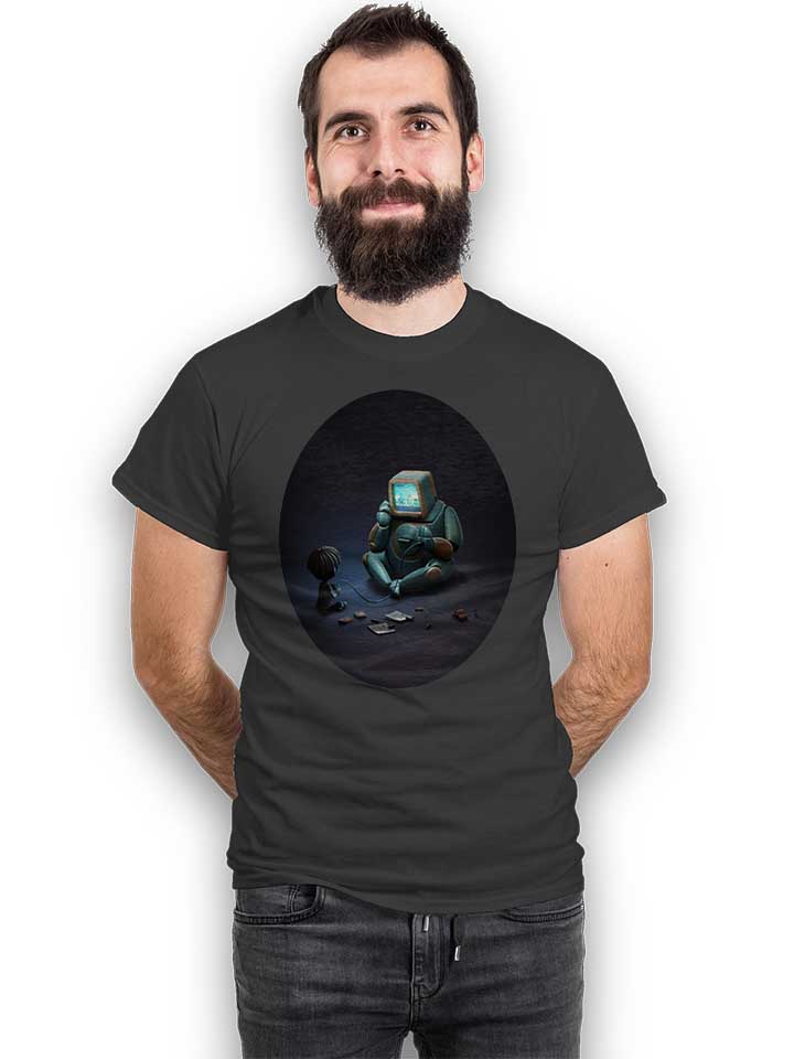 gamer-kid-robot-nanny-t-shirt dunkelgrau 2
