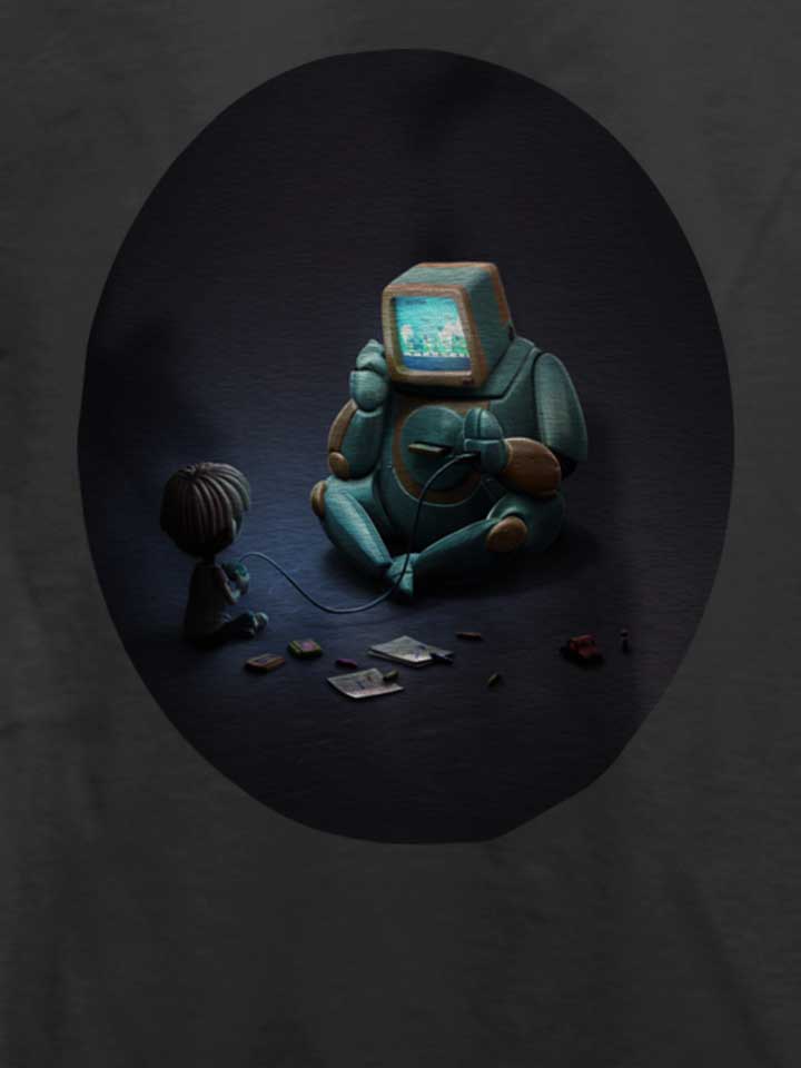 gamer-kid-robot-nanny-t-shirt dunkelgrau 4