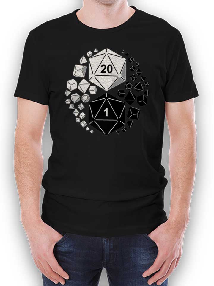 Gaming Dices Yin Yang T-Shirt schwarz L
