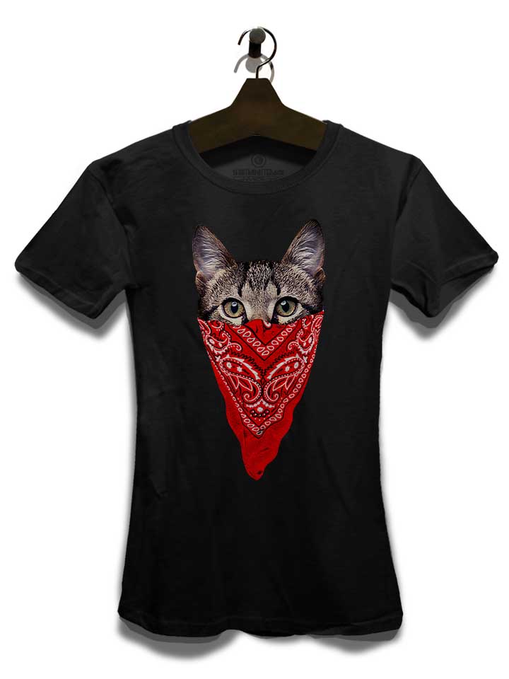 gangster-cat-damen-t-shirt schwarz 3