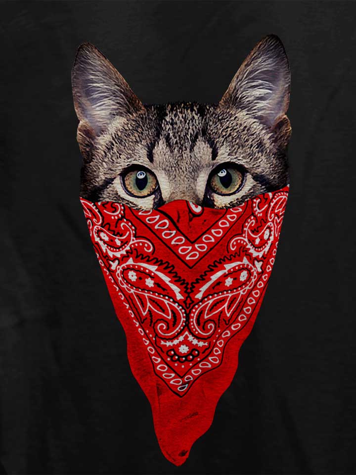gangster-cat-damen-t-shirt schwarz 4